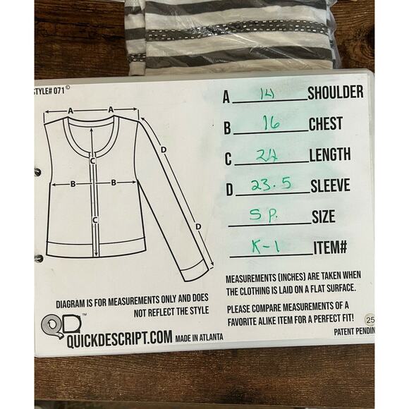 Ann Taylor LOFT Boat neck embellished blouse Sz Small Striped Ivory Long Sleeve - Picture 5 of 10